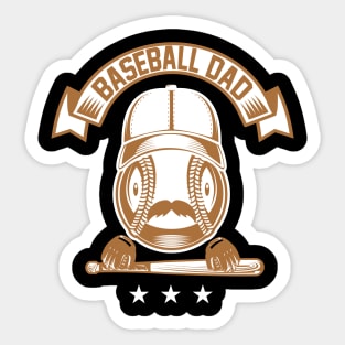 funny Baseball Dad Father Softball Sticker
